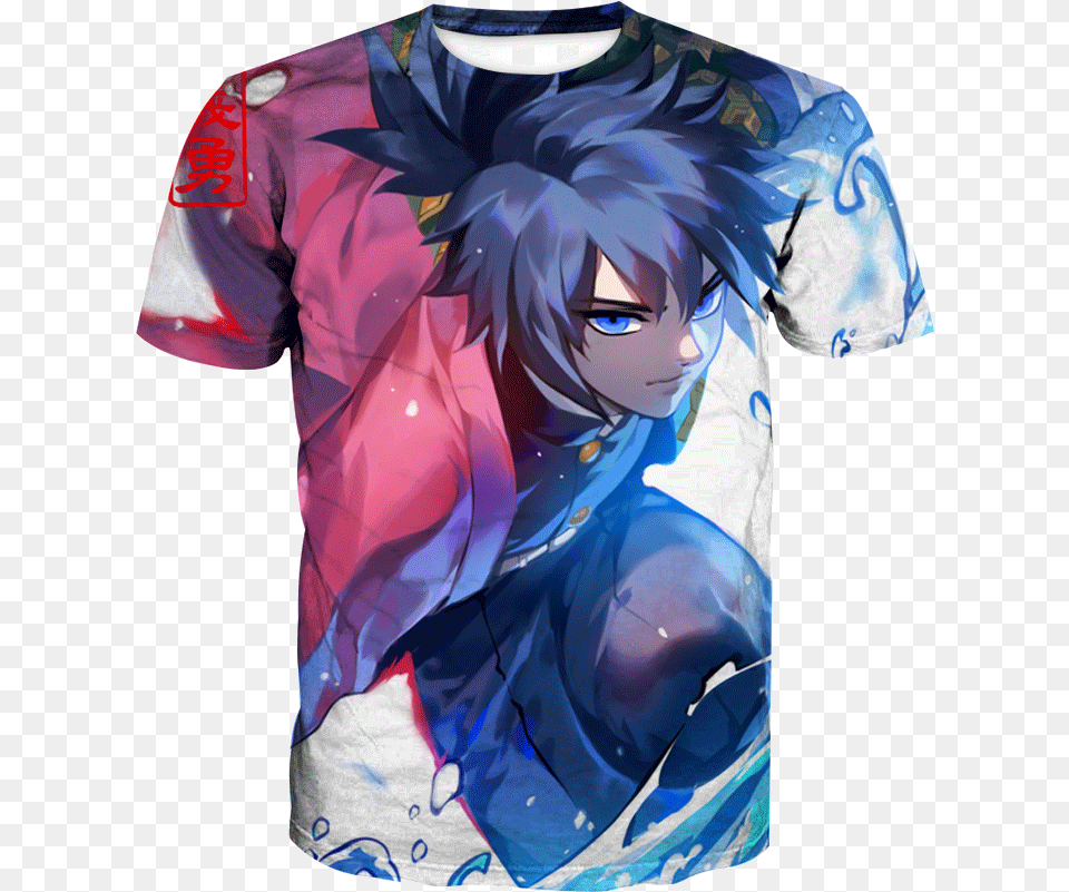 Anime T Shirts Kimetsu No Yaiba, Clothing, T-shirt, Person, Face Png Image