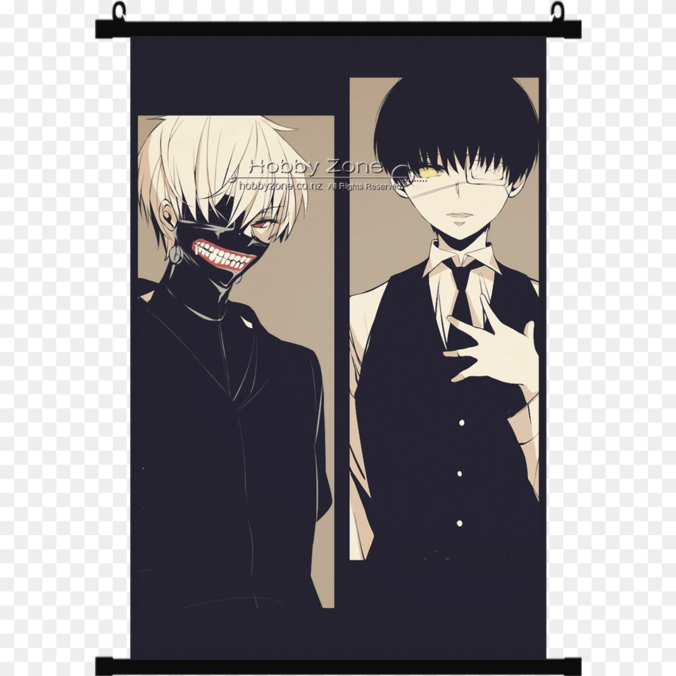 Anime Tokyo Ghoul Ken Kaneki Wall Scroll Tokyo Ghoul, Publication, Book, Comics, Manga Png