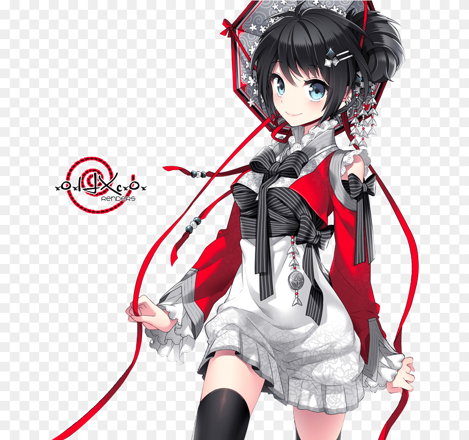 Anime Transparent Badass Girl With Short Black Hair, Publication, Book, Comics, Person Free Png Download