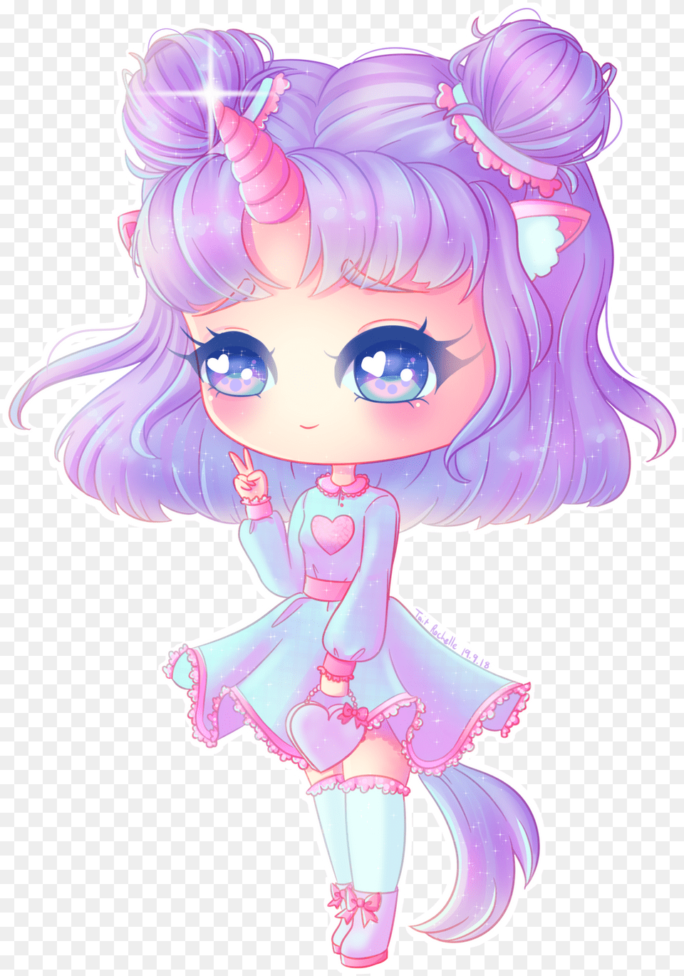 Anime Unicorn Chibi Chibi Anime Unicorn Girl, Book, Comics, Publication, Baby Png