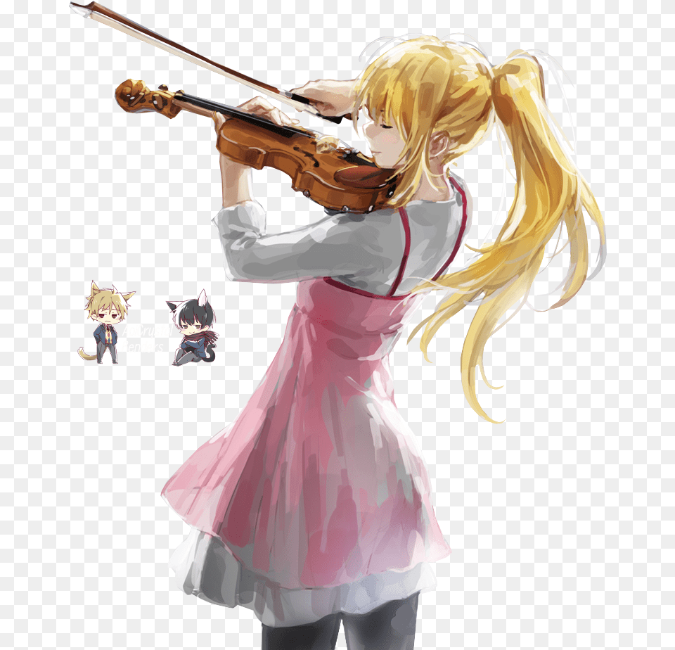 Anime Violin And Shigatsu Wa Kimi No Uso Image Your Lie In April Kaori, Child, Female, Girl, Musical Instrument Free Png