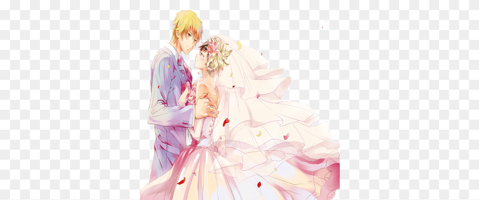 Anime Wedding Couple Picmix Cartoon, Adult, Publication, Person, Female Free Png Download