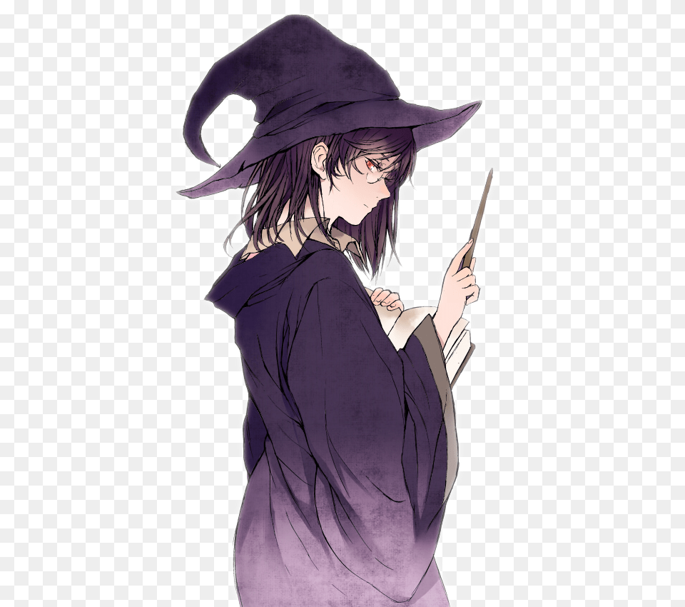 Anime Witch Chibi, Adult, Book, Comics, Female Free Png Download