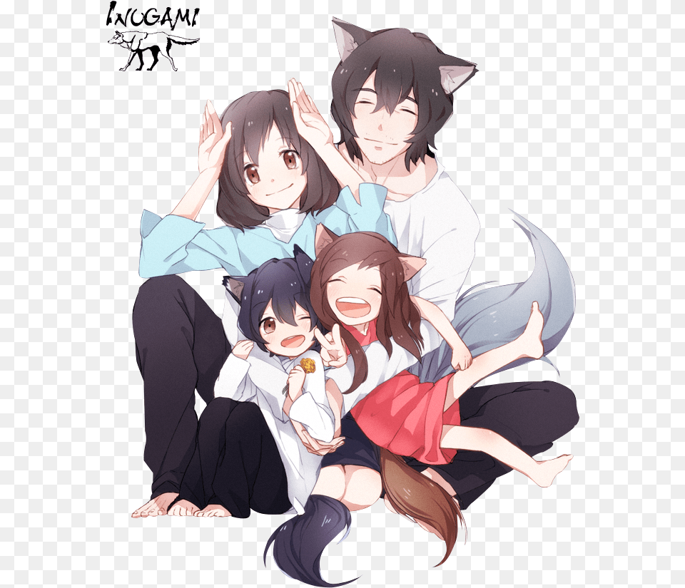 Anime Wolf Children And Family, Publication, Book, Comics, Adult Png