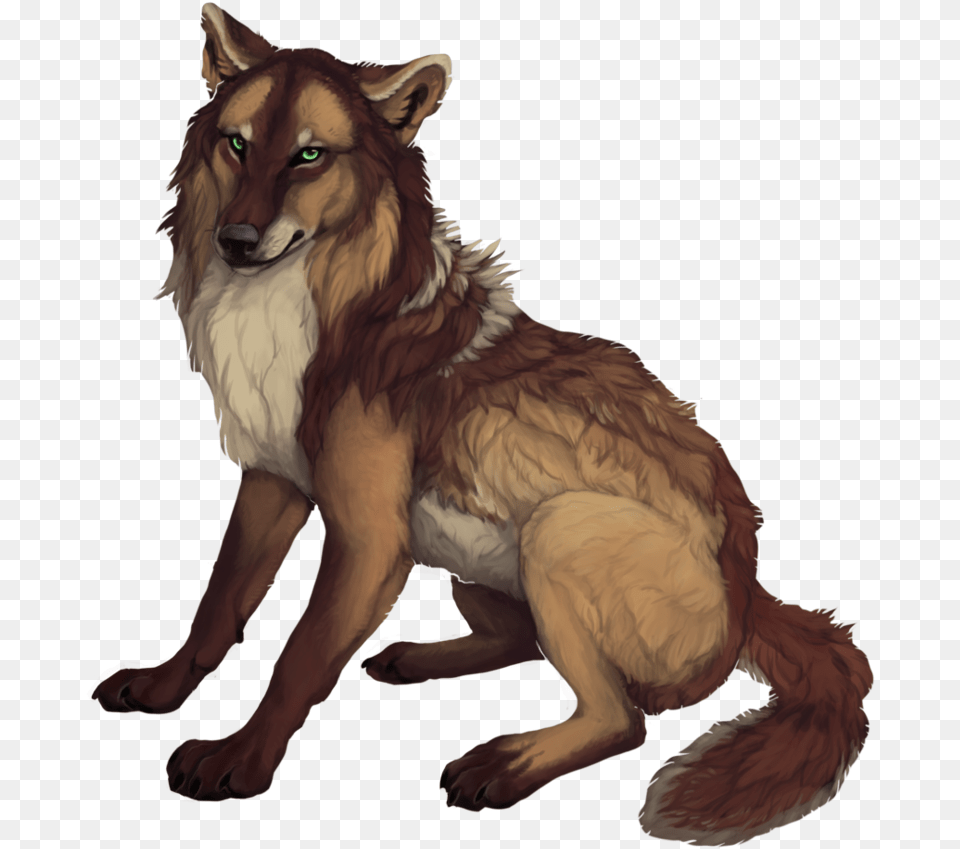 Anime Wolf Female Brown Wolf Anime, Animal, Lion, Mammal, Wildlife Png Image