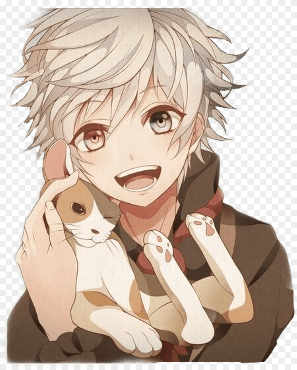 Animeboy Boyanime Cat Catboy Withcat Kitty Cats, Publication, Book, Comics, Adult Free Png
