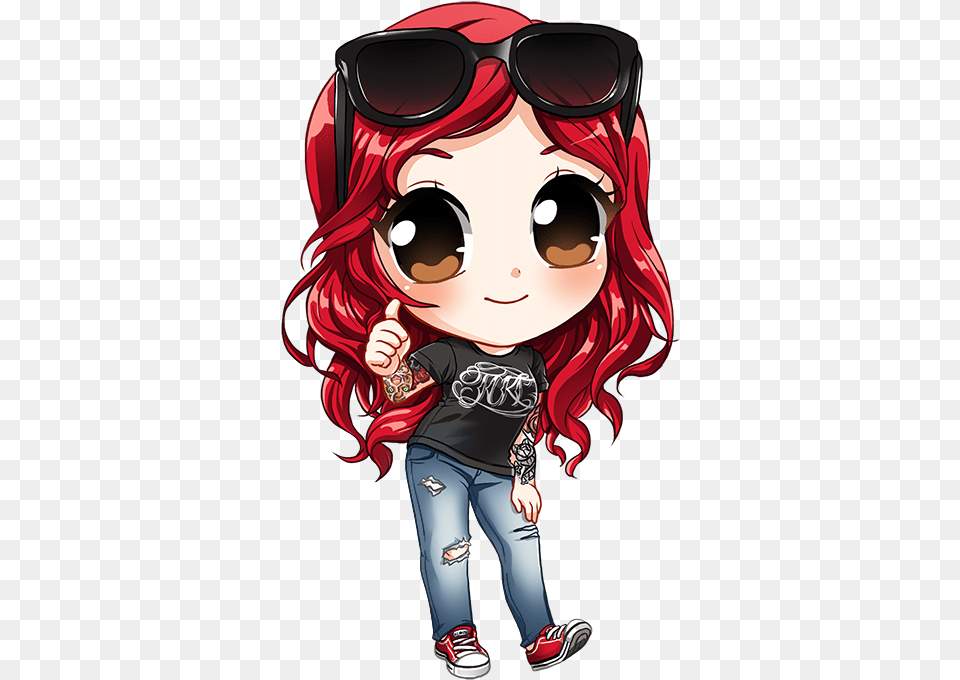 Animechibi U2014 Uguubear Red Hair Girl Drawing, Publication, Book, Comics, Woman Free Transparent Png