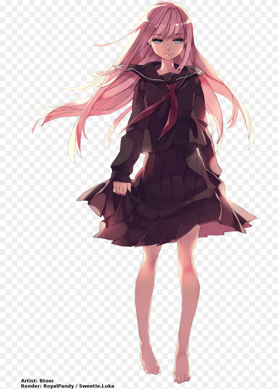 Animelong Haircartooncg Artworkhime Cutillustrationbrown Megurine Luka, Publication, Book, Comics, Adult Free Png