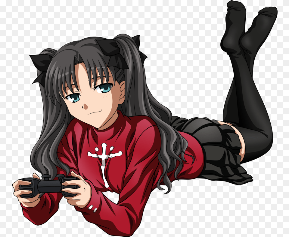 Animepng Rin Tohsaka Gaming, Publication, Book, Comics, Adult Png Image