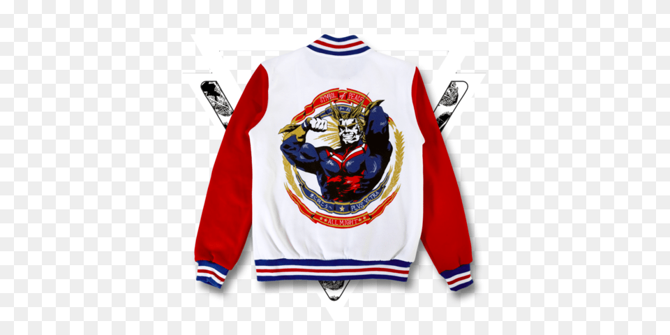 Animetrashswag All Might Varsity, Clothing, Coat, Jacket, Shirt Free Transparent Png