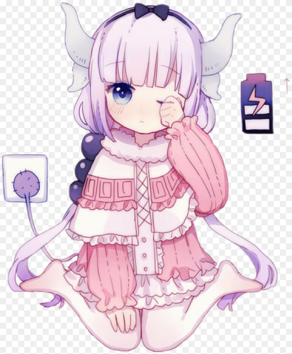 Animetyan Miss Dragon Maid Kanna Fanart, Book, Comics, Publication, Baby Free Transparent Png