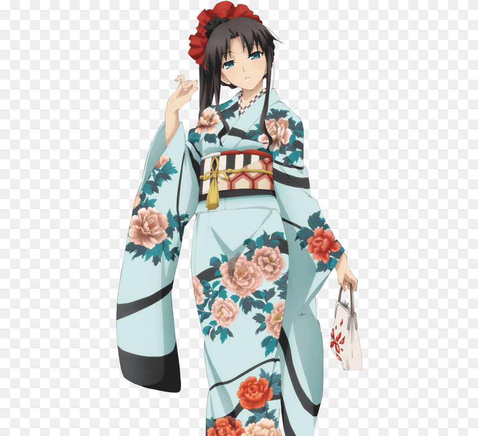 Aniplex Kimono Figures Fate Stay Night Art Book, Woman, Robe, Person, Gown Free Png Download