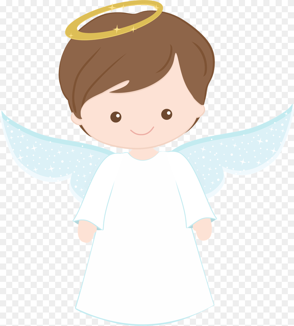 Anjo Desenho Menino Baptism Baby Angel Clipart, Person, Cartoon, Face, Head Free Transparent Png