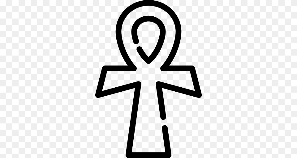 Ankh Icon, Gray Free Transparent Png