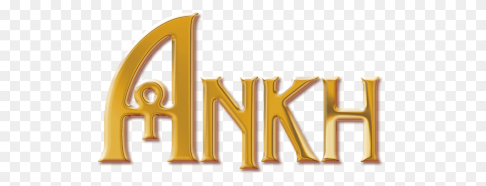 Ankh Logo, Gold, Text Png