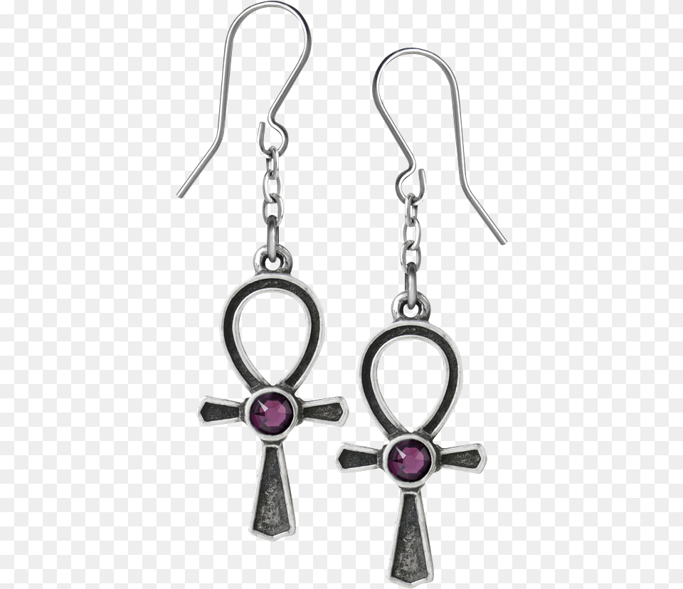 Ankh Of Osiris Drop Earrings Cercei Ankh Argint, Accessories, Earring, Jewelry, Gemstone Png