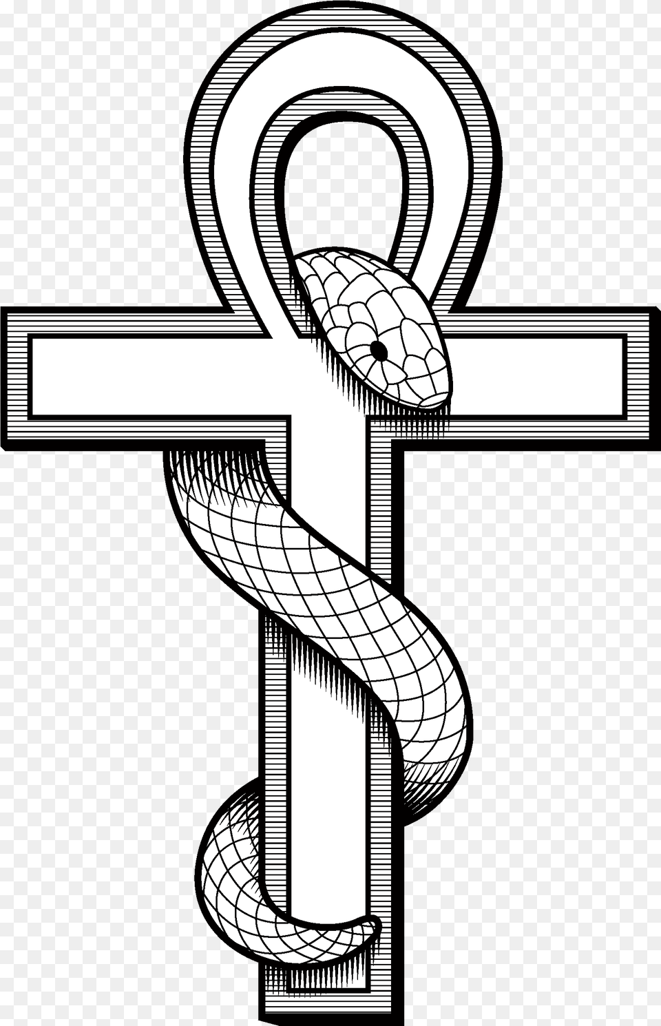 Ankh With Snake Ankh Snake, Cross, Symbol, Text, Number Png