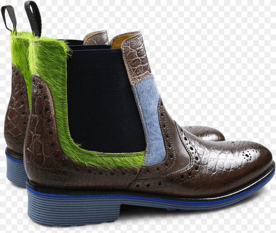 Ankle Boots Amelie 31 Croco Classic Hair On Stone Grey Chelsea Boot, Clothing, Footwear, Shoe Free Png Download