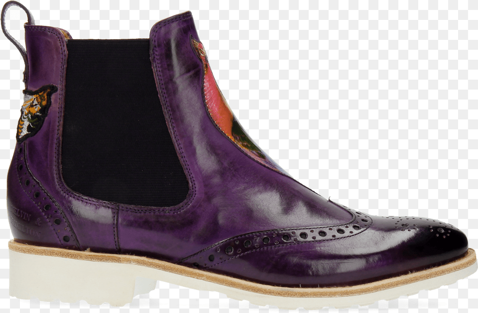 Ankle Boots Amelie 44 Purple Flame Peacock Bee Chelsea Boot, Clothing, Footwear, Shoe, Sneaker Free Png