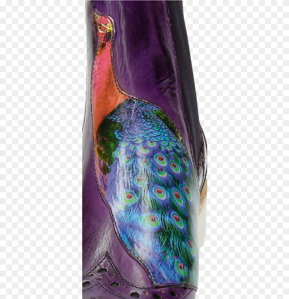 Ankle Boots Amelie 44 Purple Flame Peacock Bee Peafowl, Animal, Bird Free Transparent Png