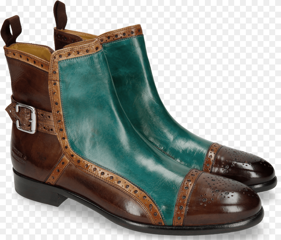 Ankle Boots Henry 2 Dark Brown Tan Green Melvin Et Hamilton Rico, Clothing, Footwear, Shoe, Boot Free Transparent Png