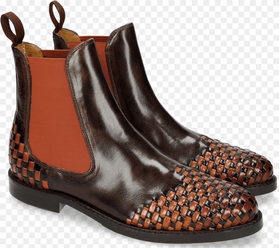 Ankle Boots Molly 10 Dark Brown Interlaced Arancio Boot, Clothing, Footwear, Shoe, Sandal Png Image