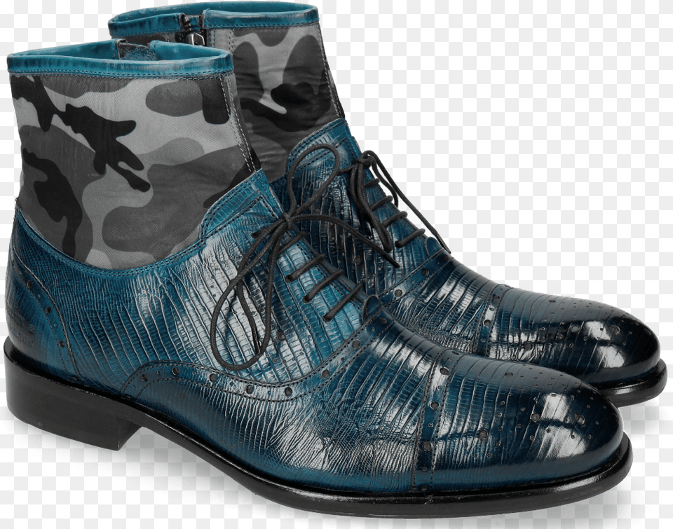Ankle Boots Patrick 4 Guana Mid Blue Textile Camo Melvin Hamilton, Clothing, Footwear, Shoe, Sneaker Free Png
