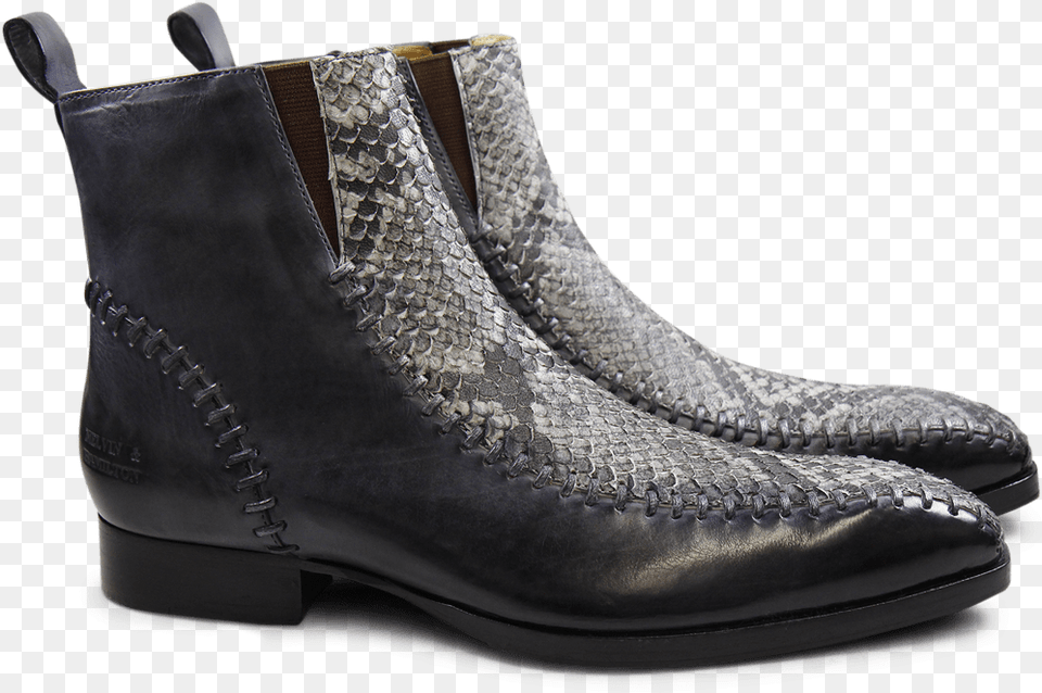 Ankle Boots Ricky 12 London Fog Snake Black White Aztek Boot, Clothing, Footwear, Shoe Png