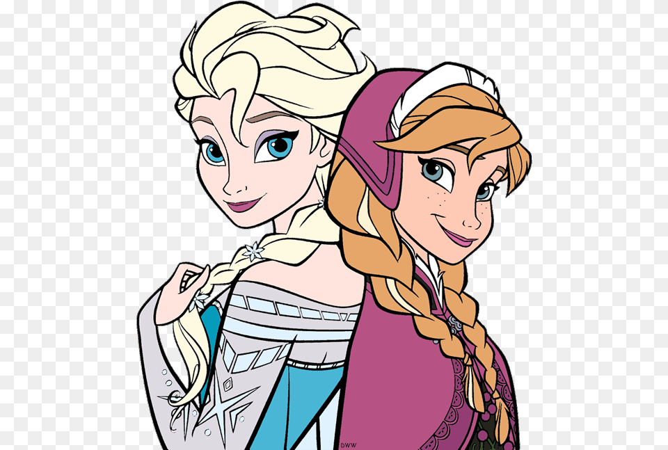 Anna And Elsa Clipart Elsa And Anna Frozen Clipart, Book, Comics, Publication, Adult Free Transparent Png