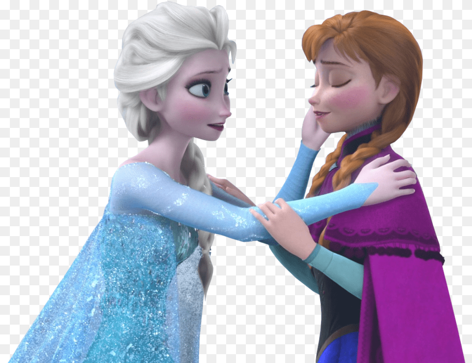 Anna And Elsa Hugging, Adult, Wedding, Toy, Person Png Image