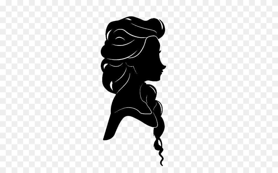 Anna And Elsa Silhouette, Stencil, Adult, Female, Person Free Png