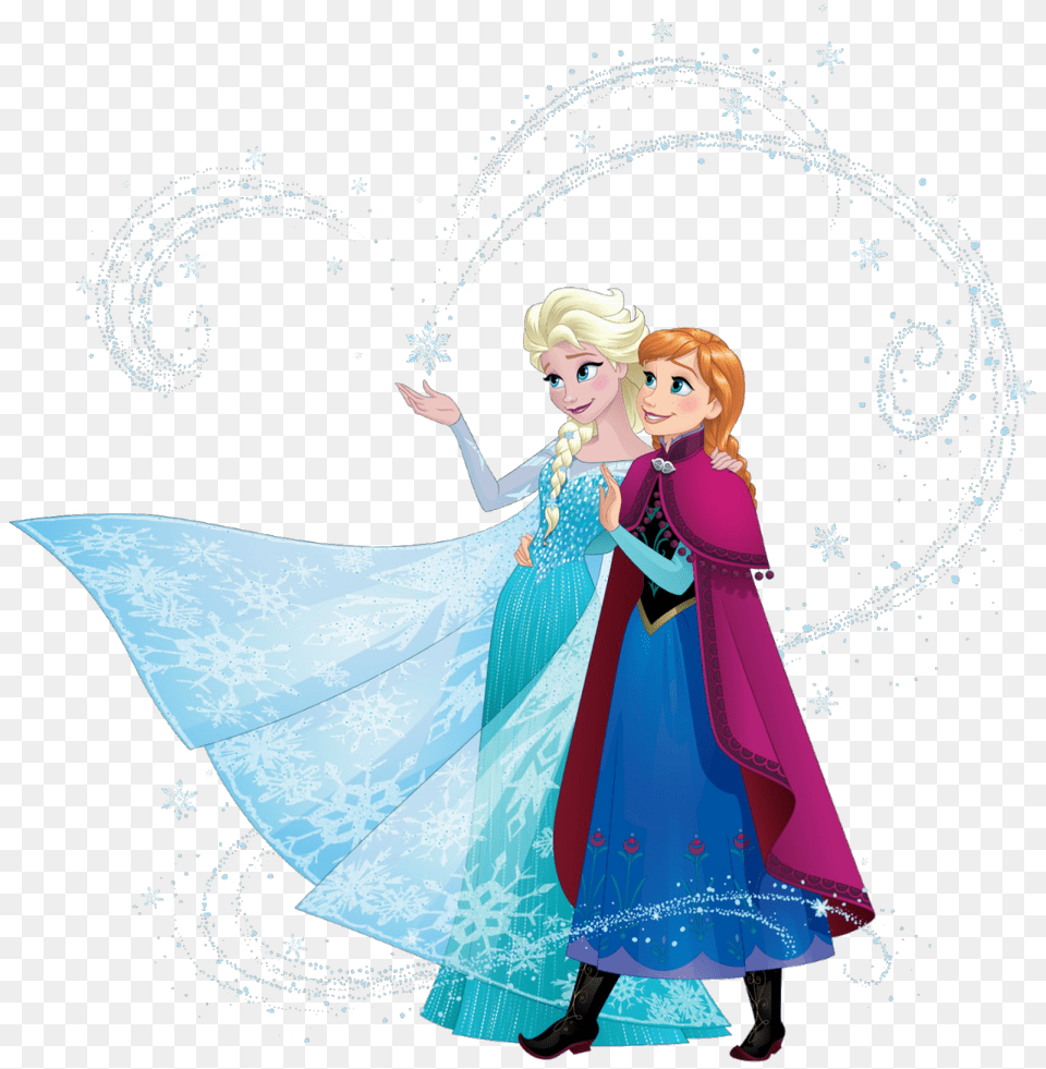 Anna And Elsa With Snow Magic Frozen Elsa Elsa, Book, Publication, Clothing, Comics Png