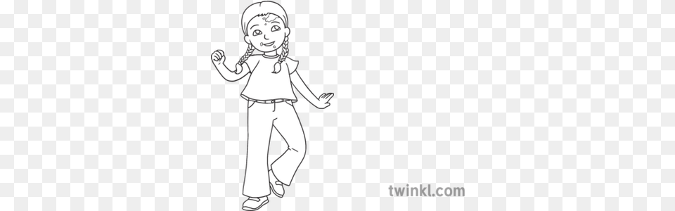 Anna Dancing Person Child Party Fun Music Allergies Eyfs Ks1 Chickpeas Black And White, Baby, Art, Drawing, Face Free Png Download