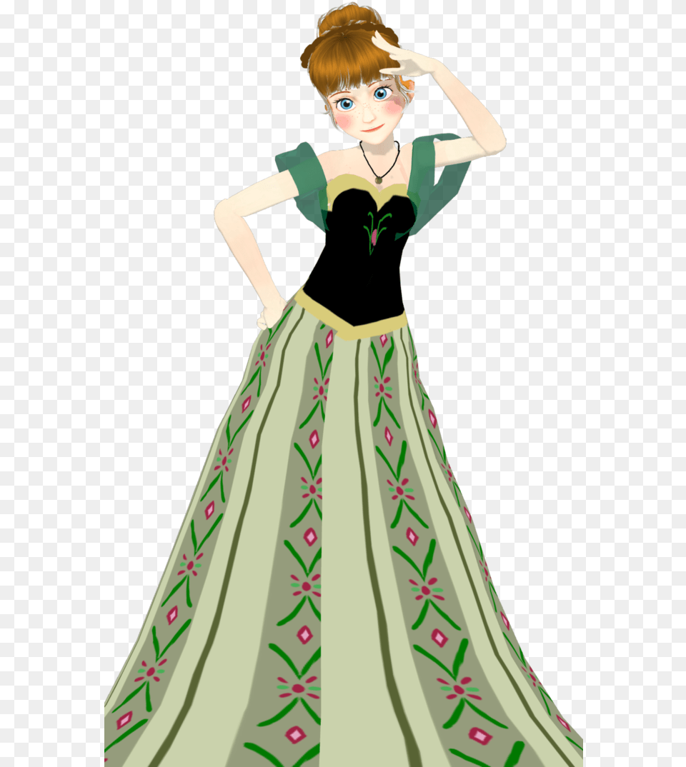 Anna Frozen Coronation Gown, Fashion, Clothing, Dress, Formal Wear Png