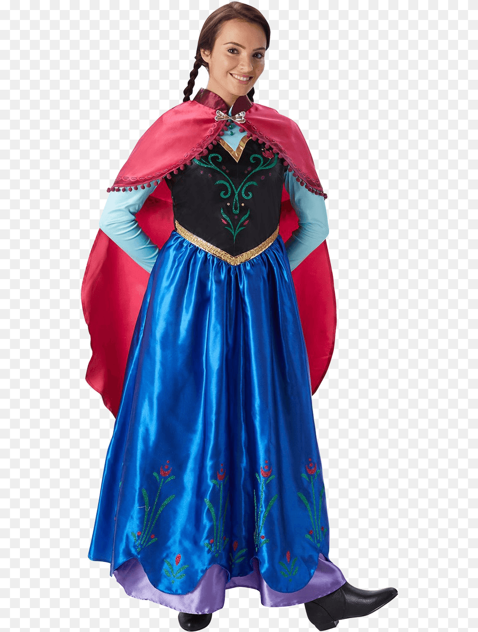 Anna Frozen Costume, Adult, Velvet, Person, Female Png