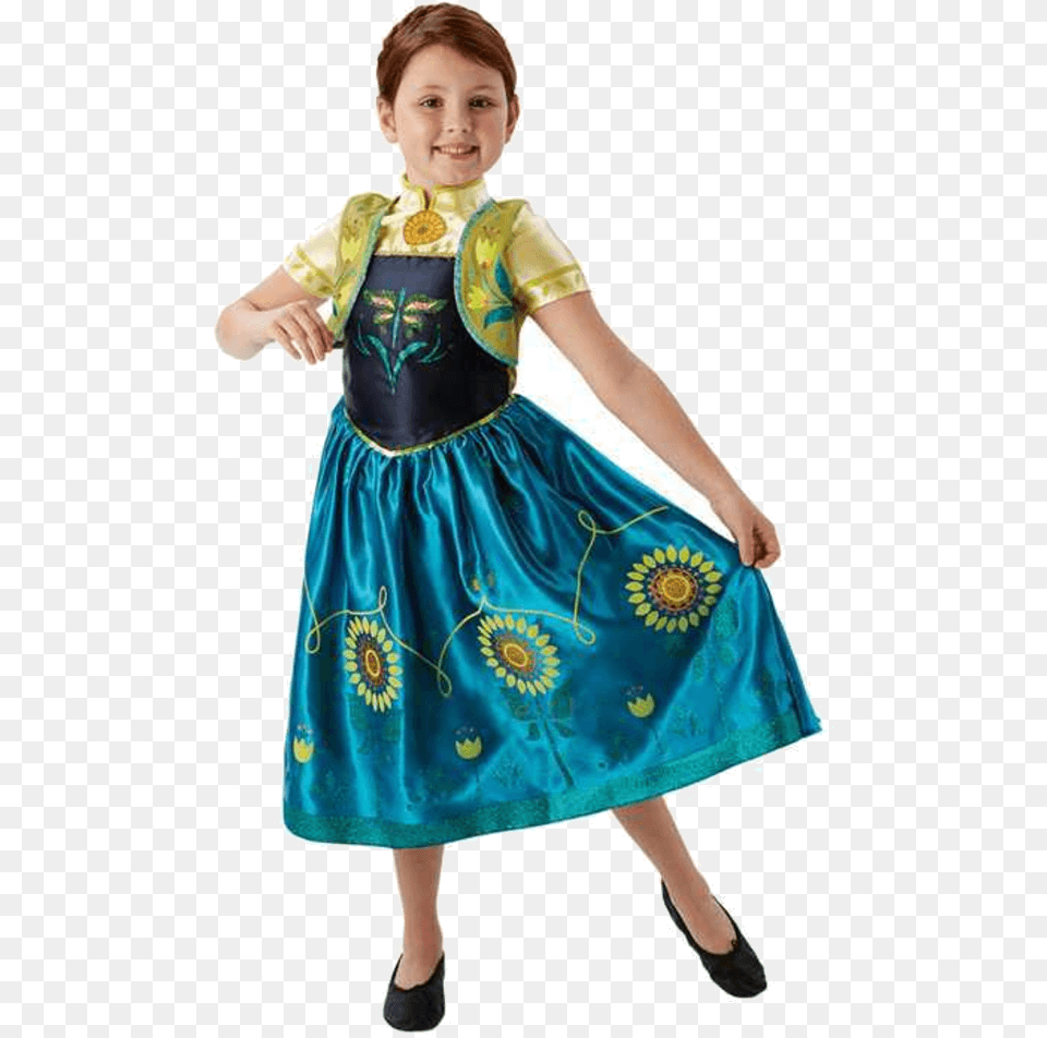 Anna Frozen Fancy Dress, Clothing, Costume, Person, Child Free Transparent Png