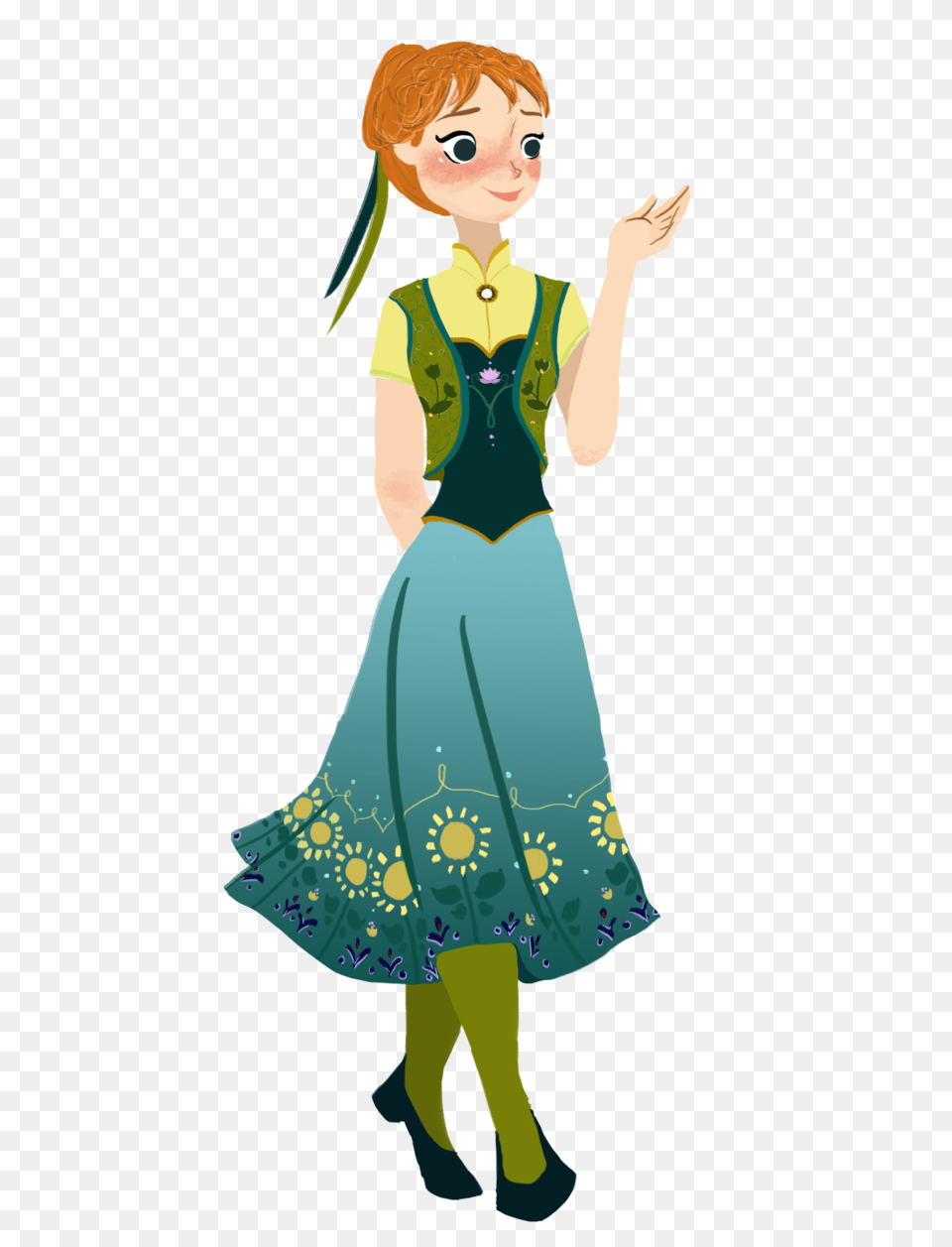 Anna Frozen Fever, Clothing, Dress, Costume, Person Png Image
