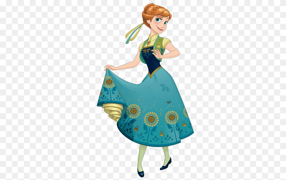 Anna Frozen Fever, Clothing, Dress, Adult, Person Free Transparent Png