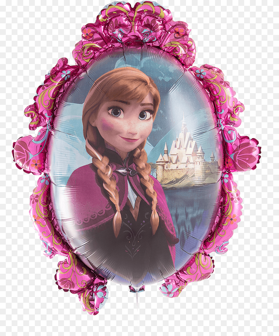 Anna Frozen Mirror Supershape Girl, Face, Head, Person, Doll Free Transparent Png