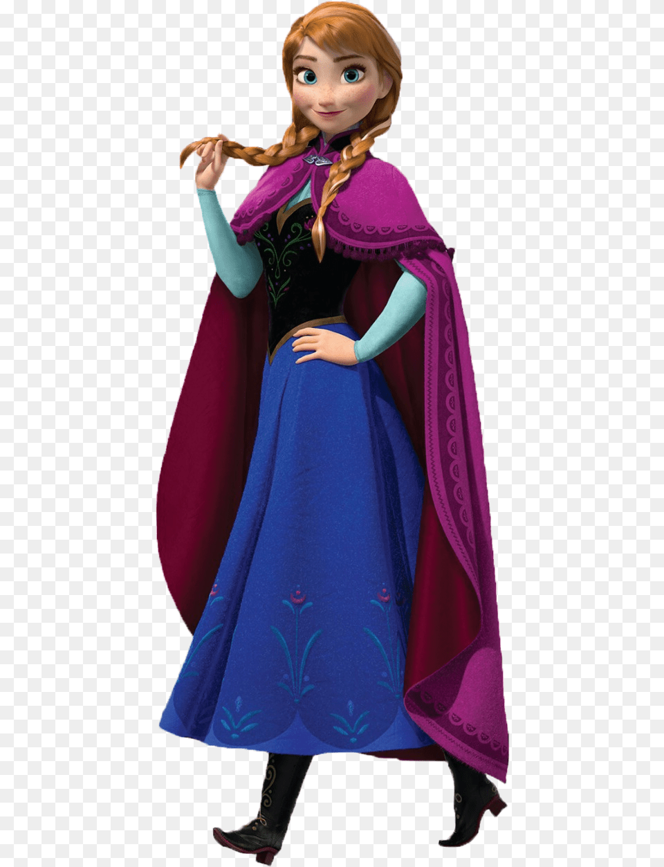 Anna Frozen Vector, Cape, Person, Girl, Female Free Png