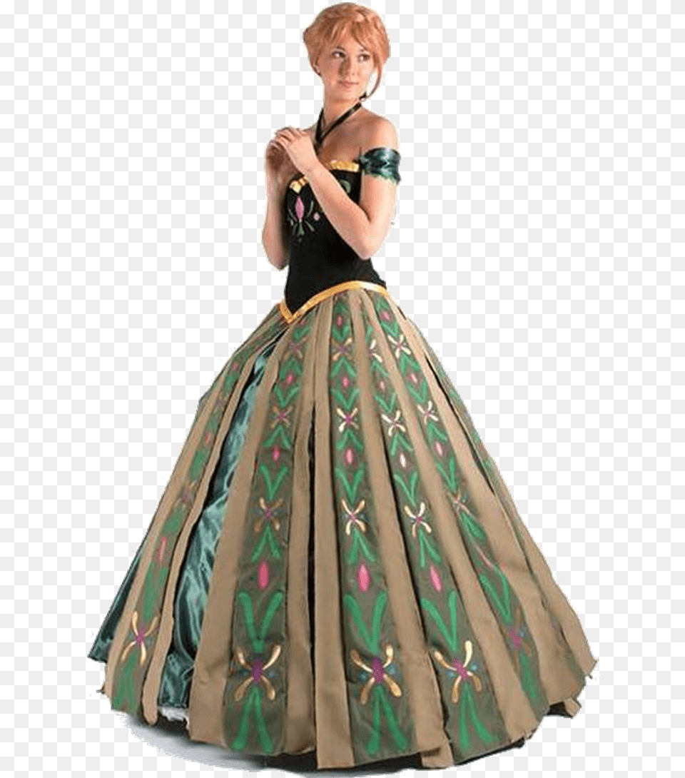 Anna In Green Dress, Gown, Formal Wear, Person, Fashion Png