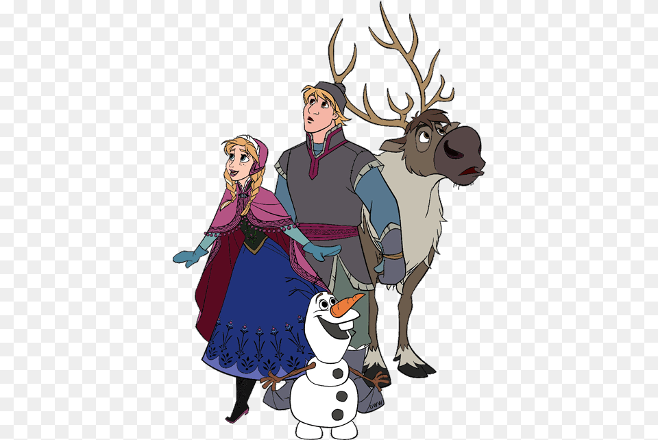 Anna Kristoff Olaf And Sven Cartoon, Publication, Book, Comics, Person Free Png