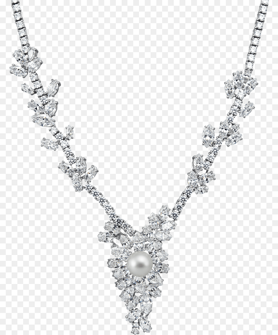 Annabelle Ciro Pearl Necklace Transparent Jewellery Silver Necklace, Accessories, Diamond, Gemstone, Jewelry Free Png