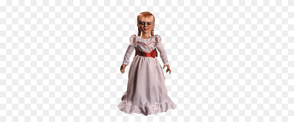 Annabelle Doll Sitting On A Chair Transparent, Clothing, Costume, Person, Dress Png