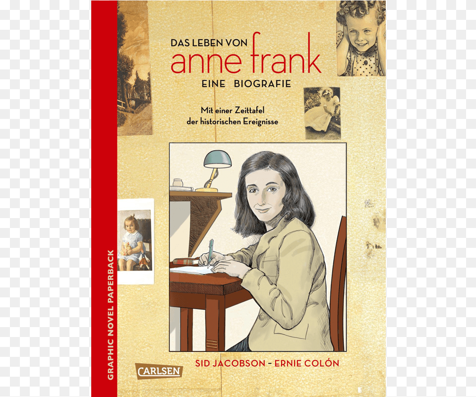 Anne Frank Graphic Novel Tebalou Anne Frank Book Cover, Adult, Publication, Person, Female Free Png Download