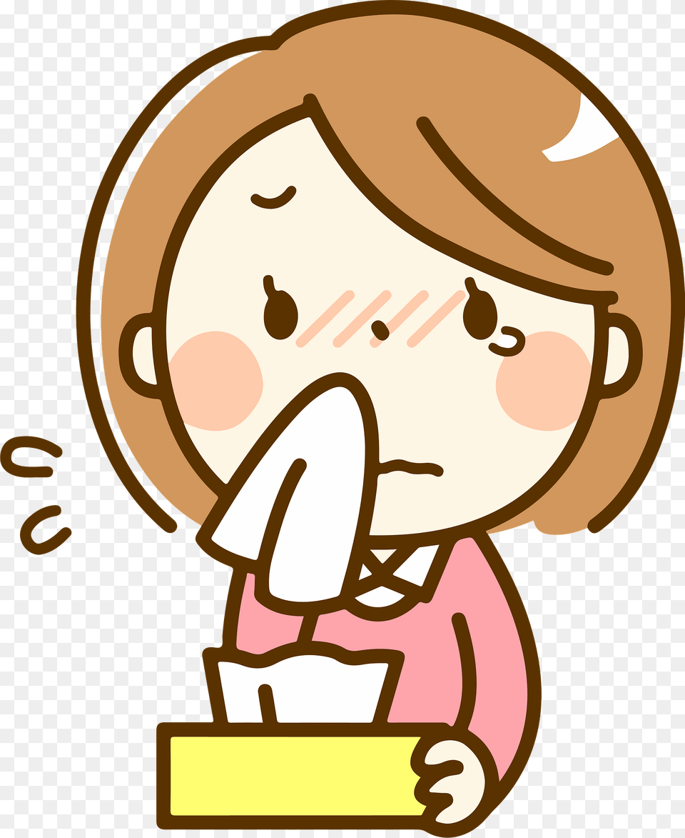 Annette Woman Is Wiping Her Runny Nose Clipart, Head, Person, Face Free Png