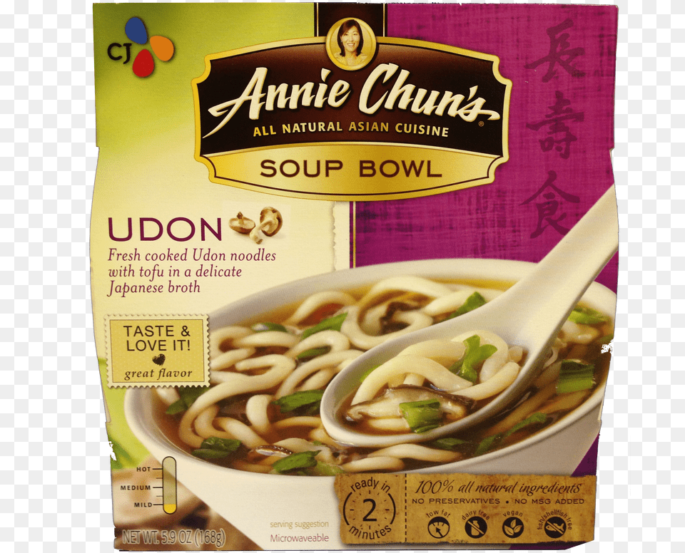 Annie Chun S Udon Soup Bowl No Msg Food Product, Dish, Meal, Noodle, Person Free Png Download