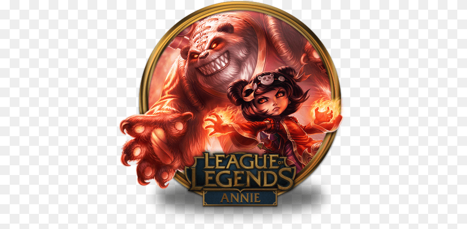 Annie Panda Icon Of League Legends Gold Border Icons Annie League Of Legends Skins, Person Free Png Download