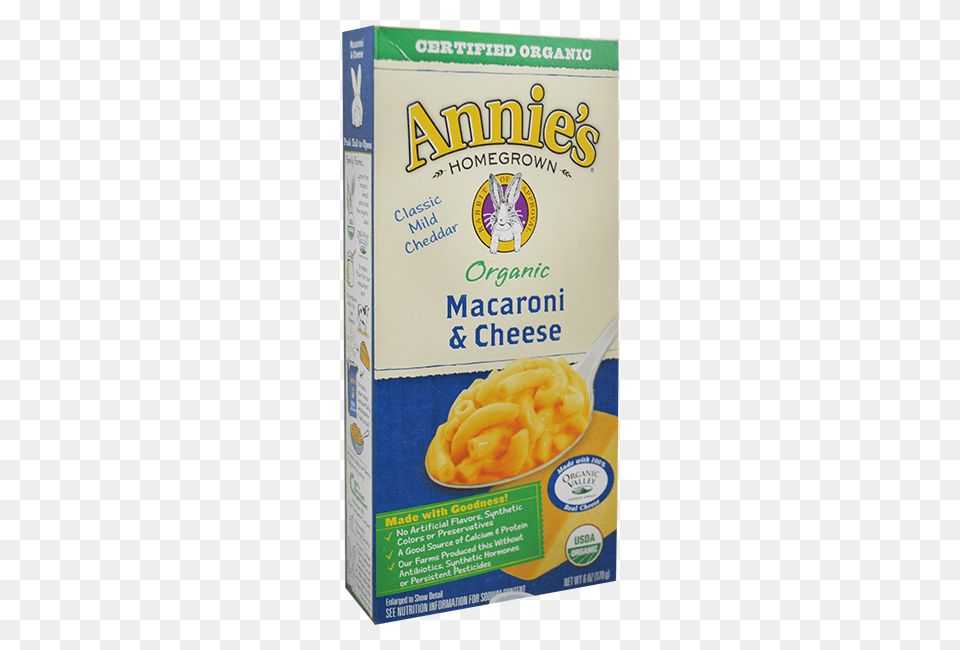 Annies Homegrown Mac Cheese Organic Classic Blue Box Package, Food, Macaroni, Pasta Png Image