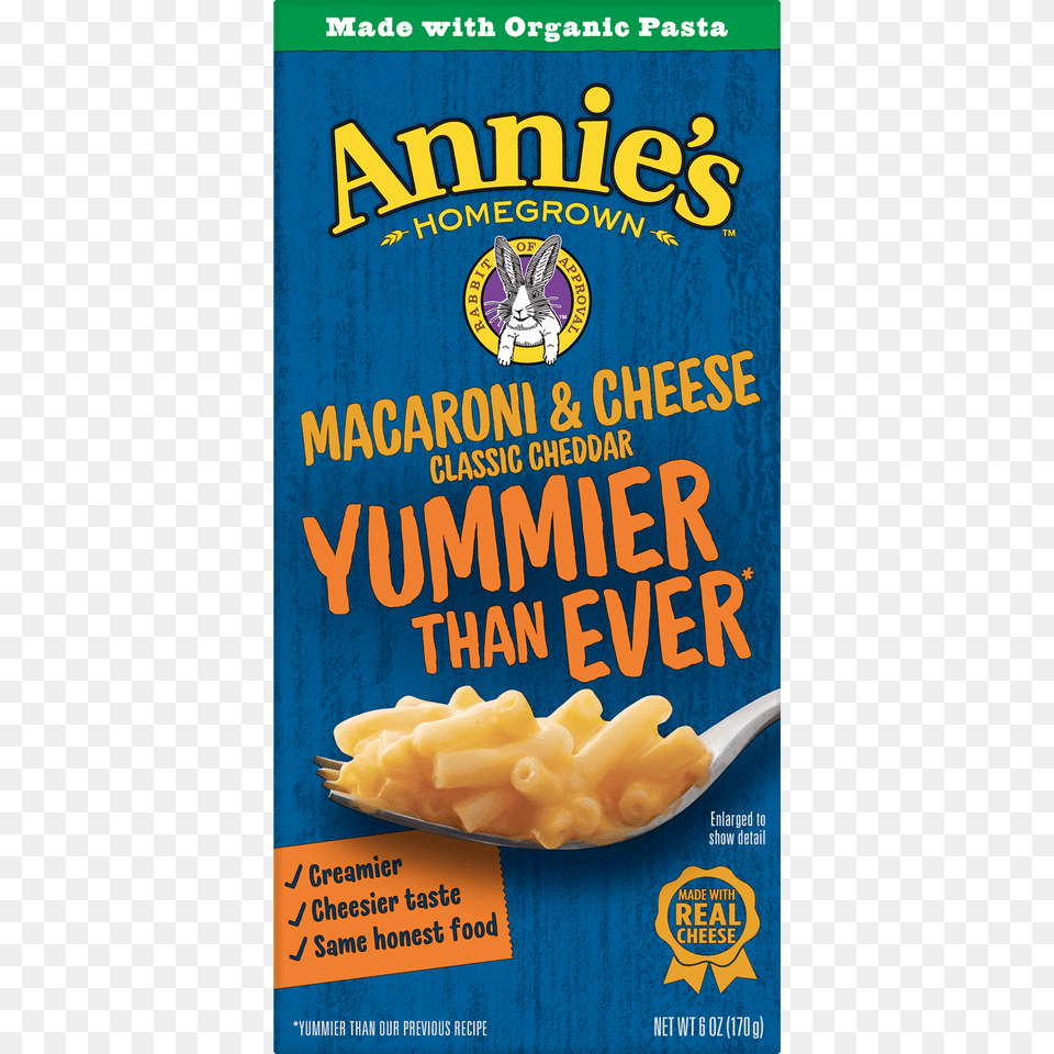 Annies Macaroni And Cheese Pasta Amp Classic Mild Cheddar Mac And, Advertisement, Food Free Png